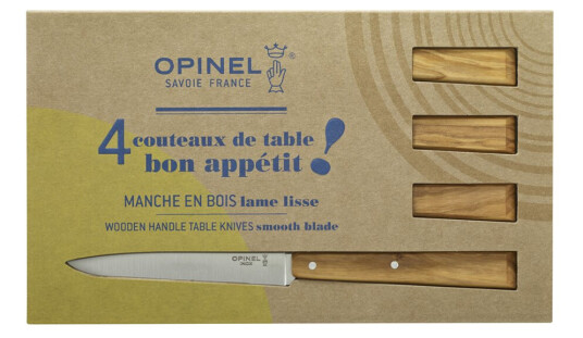 Opinel Bon appétit stekekniver no 125 4 stk Opinel Bon appétit stekekniver no 125 4 stk