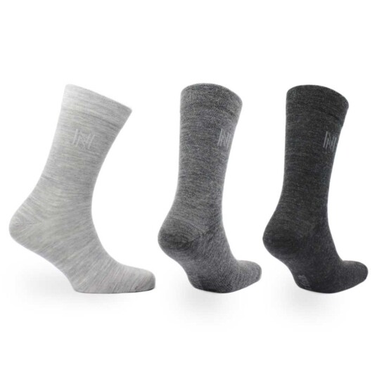 Norfolk Merino Wool Everyday Socks Grey 3-pack - 35-38 Norfolk Merino Wool Everyday Socks Grey 3-pack - 35-38