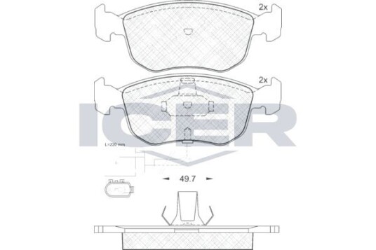 Bremseklosser ICER 180957