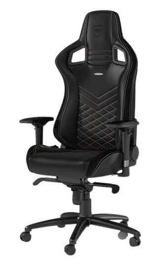 Noblechairs Epic - Stol - Ergonomisk - Armlener - Roterende - Nylon Polyuretan Skumplast Polyuretan Fauxlær - Svart Gull Noblechairs Epic - Stol - Ergonomisk - Armlener - Roterende - Nylon Polyuretan Skumplast Polyuretan Fauxlær - Svart Gull