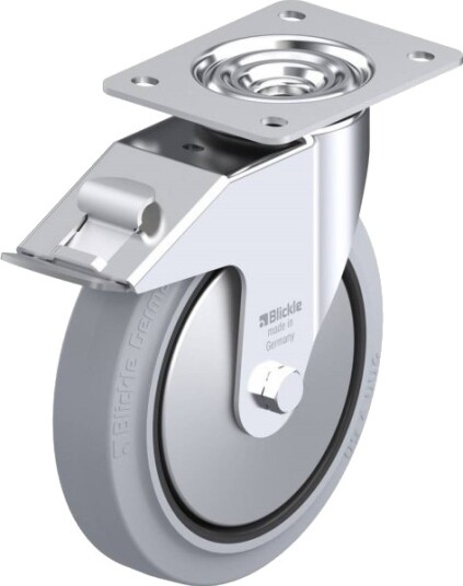 Blickle 749656 Le-Poev 200R-Fi-Sg-Fa Styrehjul Med Brems Hjuldiameter 200 Mm Bæreevne (Maks.) 300 Kg 1 Stk