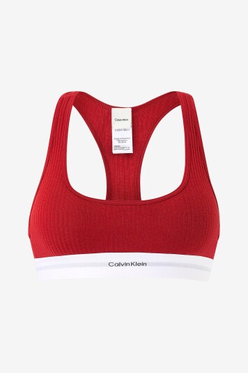 Calvin Klein Underwear Myk BH Lightly Lined Bralette Rød Calvin Klein Underwear Myk BH Lightly Lined Bralette Rød