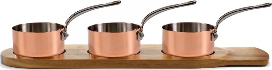 Samuel GroveServeware minikasserollesett 3 deler 9 cm kobber Samuel GroveServeware minikasserollesett 3 deler 9 cm kobber