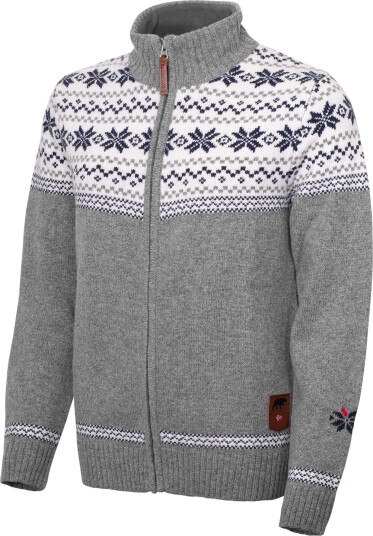 Gridarmor Women's Snøstjerne Full Zip Ullgenser Mid Grey Melange XL Gridarmor Women's Snøstjerne Full Zip Ullgenser Mid Grey Melange XL