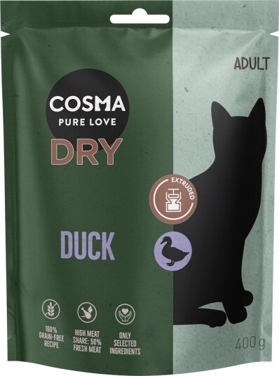 Cosma Tørrfôr Extruded Single Meat And 2 X 400 G 2 kg 2 X 2 kg 400 G
