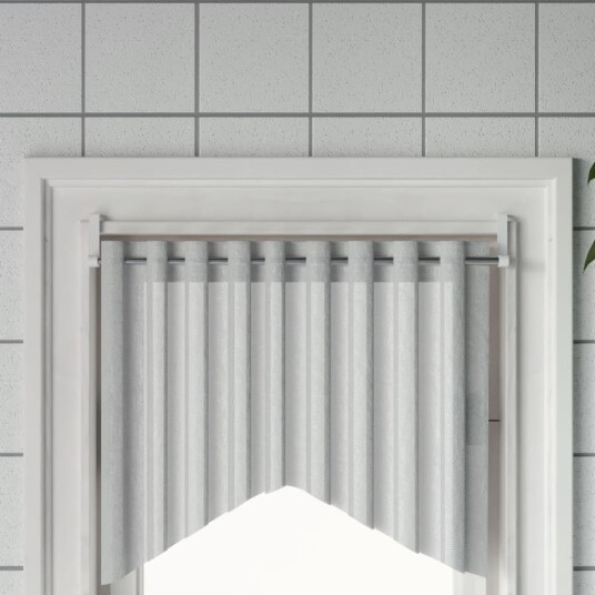 vidaXL Gardinstenger 2 stk hvit og sølv 60 105 cm aluminium