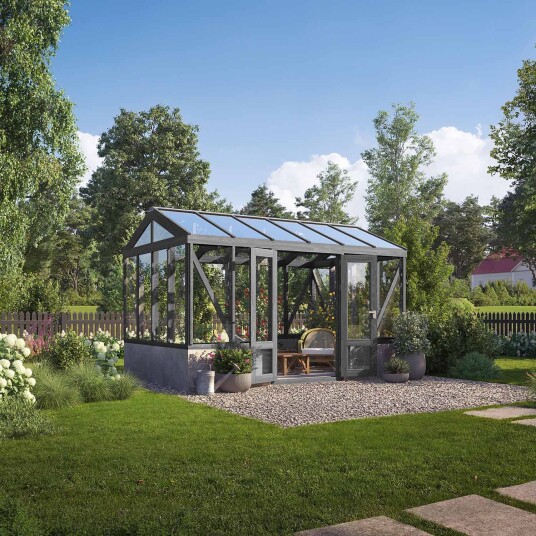 Tredrivhus Linnea Mur Lysgrå 14,7 M² Lysgrå Tredrivhus Linnea Mur Lysgrå 14,7 M² Lysgrå
