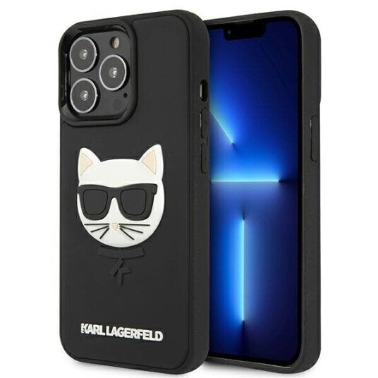 Karl Lagerfeld 3D Rubber Choupette Etui for iPhone 13 Pro / 13 - Svart