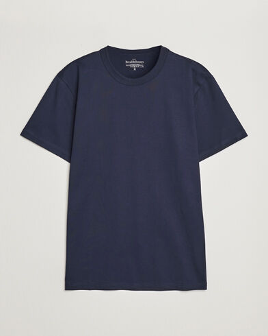 Bread & Boxers Heavy Pima Cotton Crew Neck T-Shirt Navy Blue Bread & Boxers Heavy Pima Cotton Crew Neck T-Shirt Navy Blue