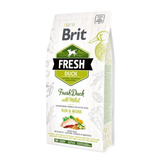 Brit Fresh 2,5 kg And med Hirse - Superpremium Hundemat for Voksne Aktive Hunder
