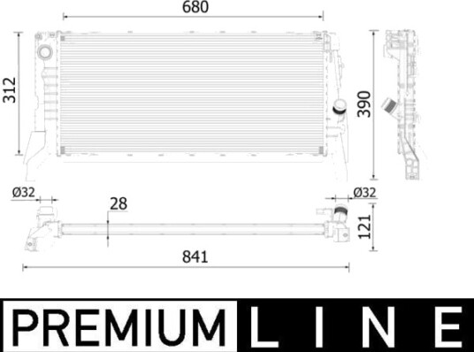 Radiator motorkjøling MAHLE CR 2309 000P