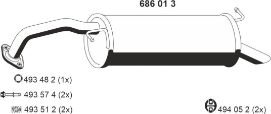 Bakre eksospotte ERNST 686013