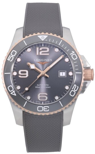 Longines Herreklokke L3.782.3.78.9 HydroConquest Grå/Gummi Ø43 mm
