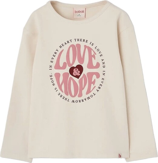Boboli Stretch Knit T Shirt For Girl Bci IVORY 152