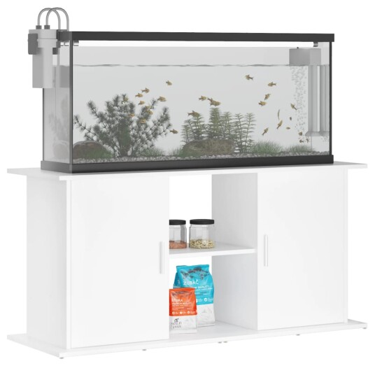 Akvariumstativ Hvit 121X41X58 cm Konstruert Tre
