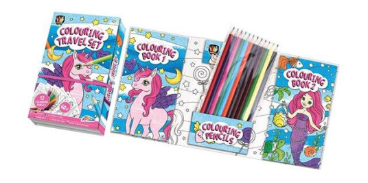 Grafix Coloring Books 2pcs with Pencils Unicorn and M Grafix Coloring Books 2pcs with Pencils Unicorn and M