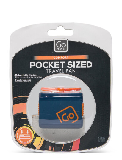 Go Travel Pocket Sized Travel Fan - Blue - ONE SIZE Go Travel Pocket Sized Travel Fan - Blue - ONE SIZE