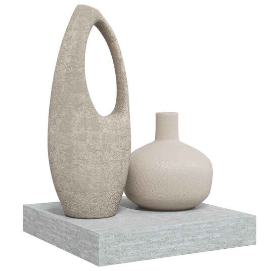 Flytende vegghylle betonggrå 23x23,5x3,8 cm MDF 8720286416891