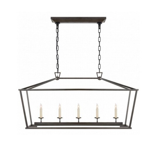 Darlana Medium Linear Lantern Black