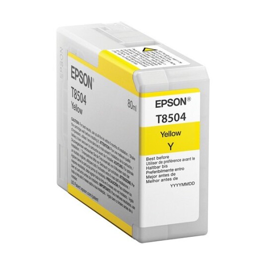 Epson T8504 blekkpatron - C13T850400 Original - Gul 80 ml Epson T8504 blekkpatron - C13T850400 Original - Gul 80 ml