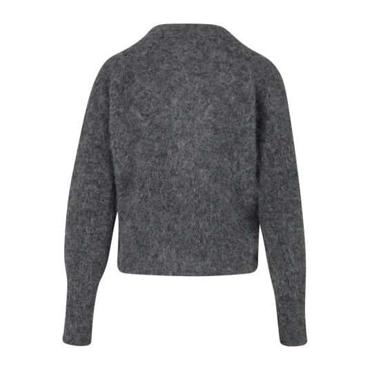 Birdie Cardigan Charcoal L Fury fluffy cardigan w/UP logo buttons