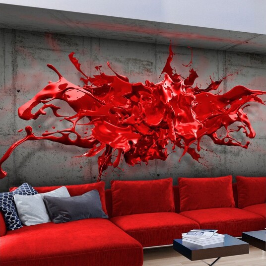 Fototapet Red Ink Blot 250x175 - Artgeist sp. z o. o.