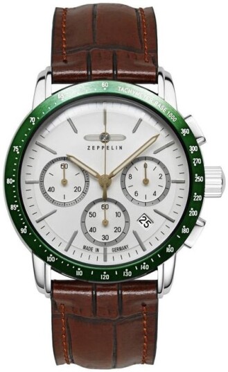 Zeppelin Herreklokke 88784 New York Hvit/Lær Ø42 mm Zeppelin Herreklokke 88784 New York Hvit/Lær Ø42 mm
