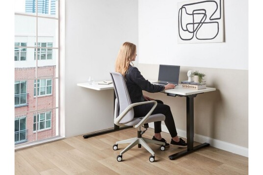 Bina Skrivebord 109x160 cm Svart/Hvit
