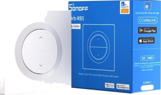 Sonoff Fusion MINI RBS E Smart veggbryter for rullegardiner ??? Matter kompatibel ??? Hvit Sonoff Fusion MINI RBS E Smart veggbryter for rullegardiner ??? Matter kompatibel ??? Hvit