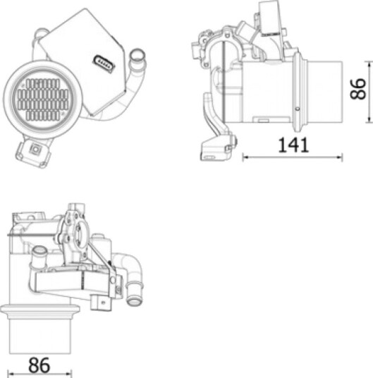 EGR-kjøler MAHLE CE 14 000P EGR-kjøler MAHLE CE 14 000P