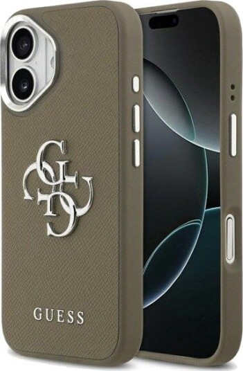GUESS Grained Big 4G Classic Logo iPhone 17 Case - Brown
