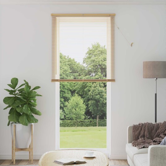 vidaXL Venetiansk persienne Lys Brun med Mønster 213 x 80 cm 25 mm PVC