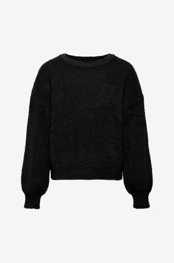 Kids Only Genser kogNewpiumo L/S Pullover CP Knt Svart