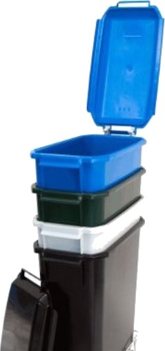 Affaldsbeholder 60L Sort Genbrugsplast Patricia