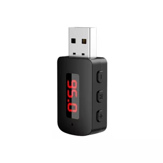 USB Bluetooth 5.4 FM sender Med Mic Handsfree Call Car Kit Auto LED Display Audio Musikk Mottaker For FM Radio