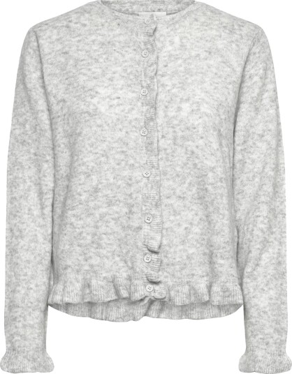 Karen By Simonsen Kbnoabelle Frill Cardigan Grey M Karen By Simonsen Kbnoabelle Frill Cardigan Grey M