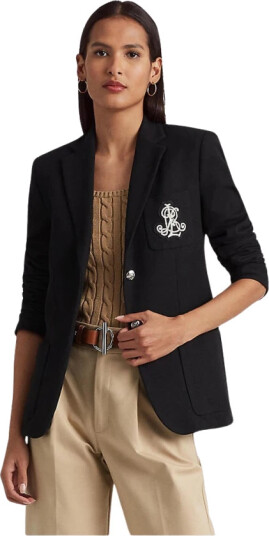 Lauren Ralph Lauren Bullion Jacquard Blazer - Black - XL