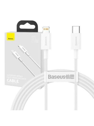 Baseus USB-C til Lightning Kabel 20W PD 1.5m Hvit