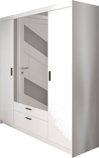 Norrbyn Garderobe med Speil 53x190x176,3 cm Hvit