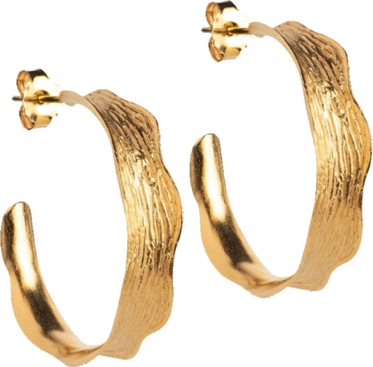 Enamel Ane Large Hoops Øredobber 18 kt. Gullbelagt sølv E288GM - Dame - 925 sterling silver Enamel Ane Large Hoops Øredobber 18 kt. Gullbelagt sølv E288GM - Dame - 925 sterling silver