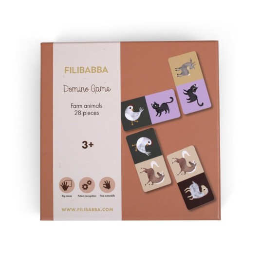 Filibabba Domino Game  Dyr på bondegården