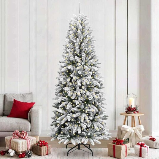  Kunstig juletre Hvit 93 x 93 x 240 cm PVC plast stål og PE