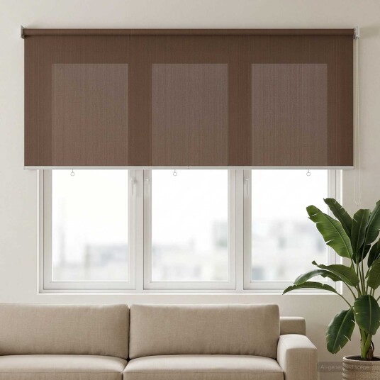 vidaXL Utendørs Rullegardin 90% UV-blokk Gråbrun 160 x 140 cm HDPE