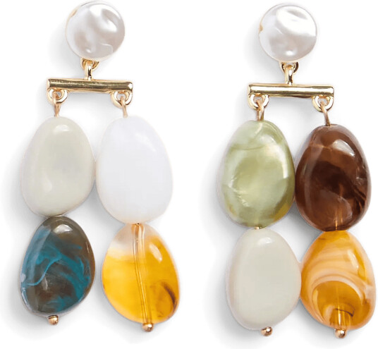Pieces Pcanastacia A Earrings Bundle Cream ONE SIZE
