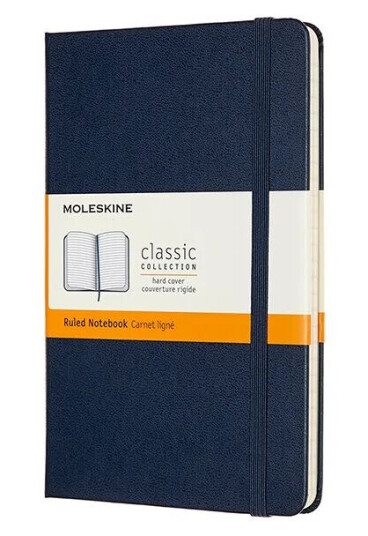 Moleskine Notatbok Hard M Linjert Sapphire Blue