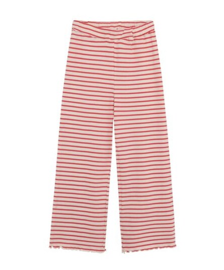 Minymo Stripe ribbet bukse til barn spiced coral 116 Minymo Stripe ribbet bukse til barn spiced coral 116