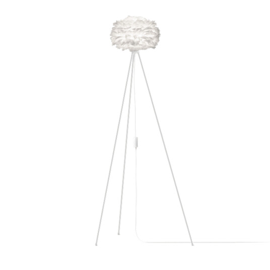Umage Eos Tripod Gulvlampe Mini Hvit med Ben i Hvit