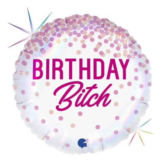 Ballongkungen AB Folieballong Birthday Bitch