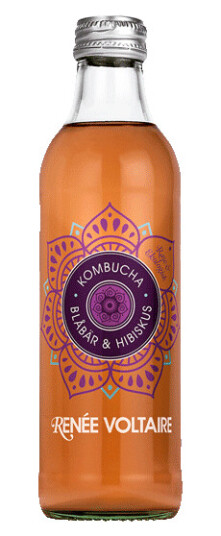 Kombucha Blåbær & Hibiskus, 275 ml