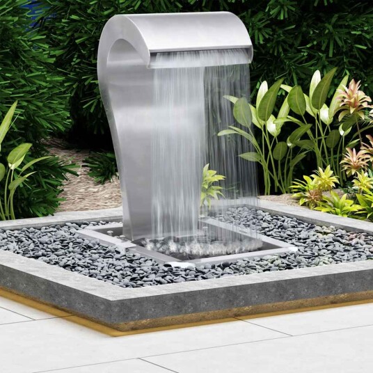 vidaXL Hagefoss sølv 34x49x82 cm rustfritt stål